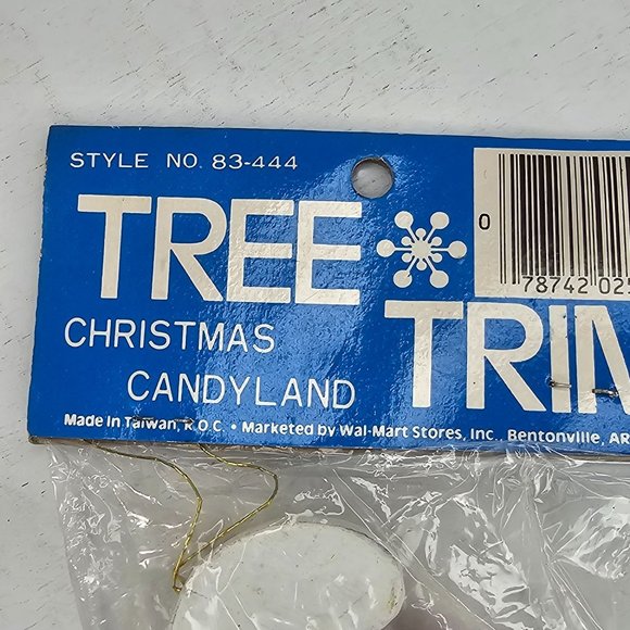 Vintage Tree Trim Christmas Candyland Ornament Candy Cane New Old Stock - Picture 6 of 8